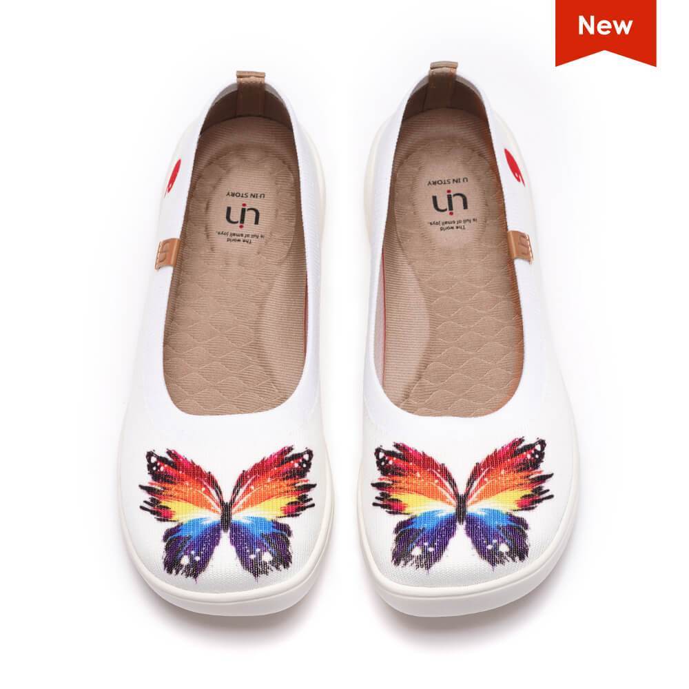 UIN Footwear Women Sparkling Butterflies Canvas loafers