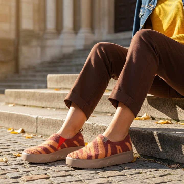 UIN Footwear Women Tangerine Red Toledo IX Women Canvas loafers