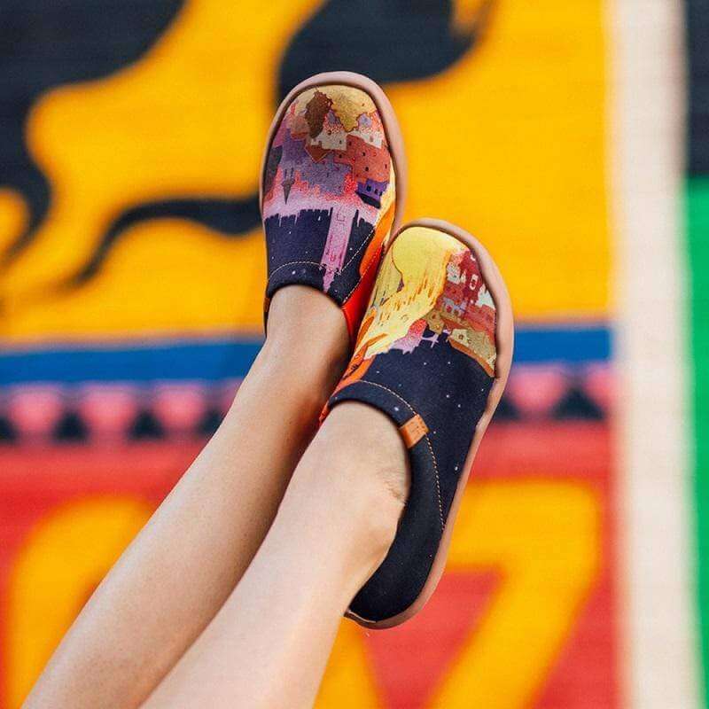 MIDNIGHT PRINCESS Painted Shoes for Lady Women UIN