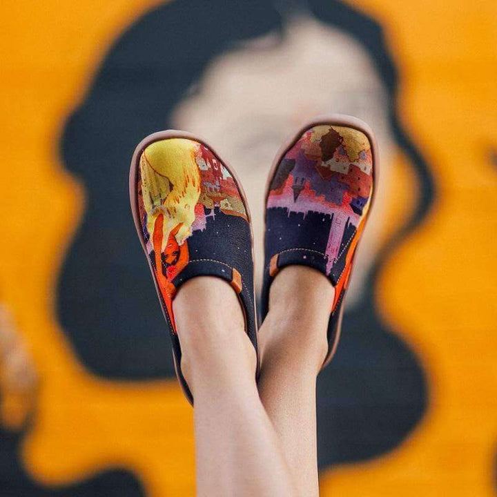 MIDNIGHT PRINCESS Painted Shoes for Lady Women UIN