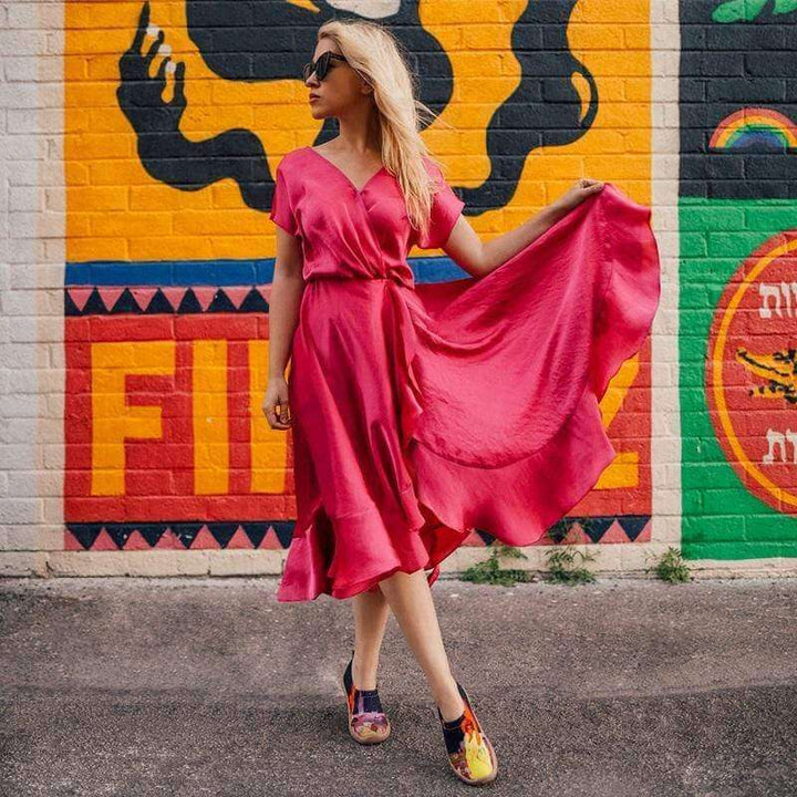 MIDNIGHT PRINCESS Painted Shoes for Lady Women UIN