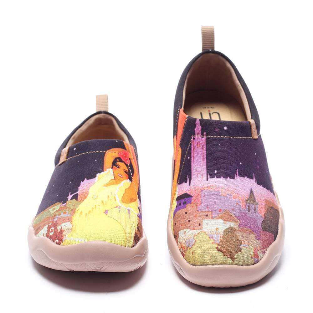 MIDNIGHT PRINCESS Painted Shoes for Lady Women UIN