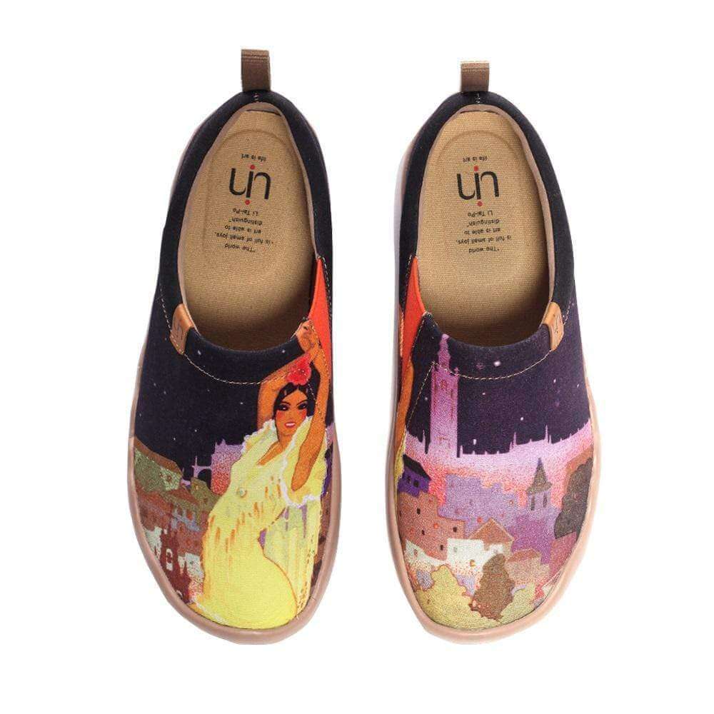 MIDNIGHT PRINCESS Painted Shoes for Lady Women UIN