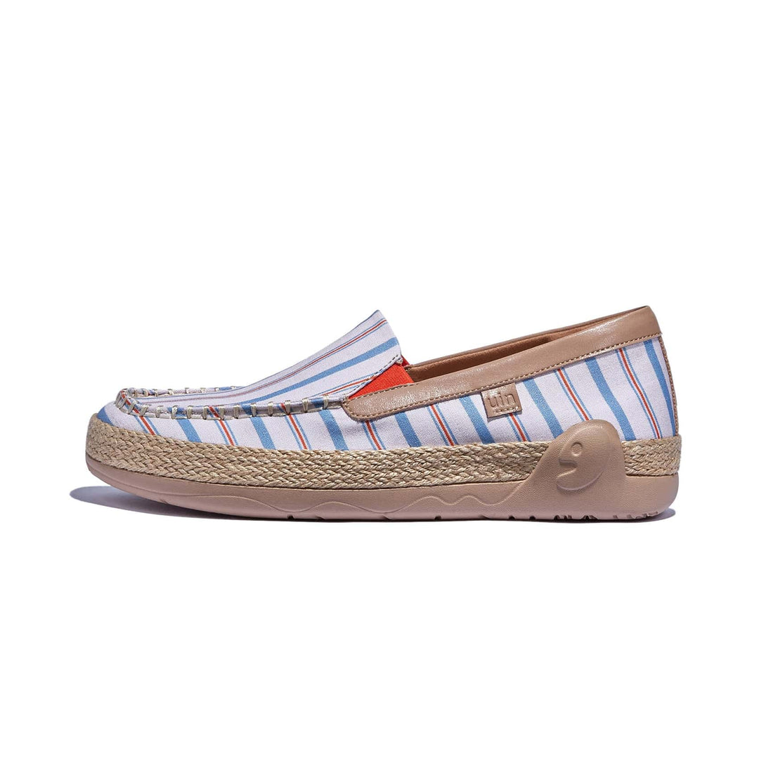 UIN Footwear Women Retro Stripes Marbella V Women Canvas loafers