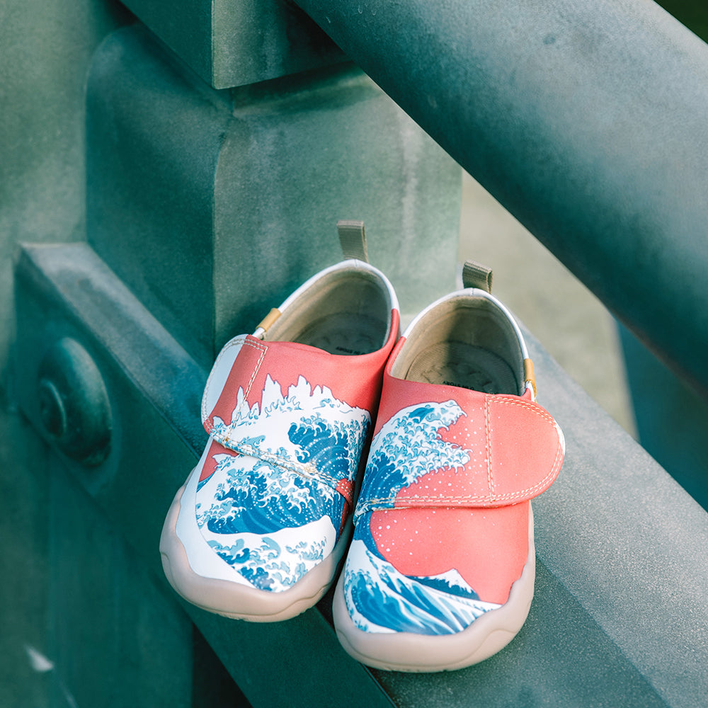 WAVY MONSTER- Kids Art Painted Leather Shoes