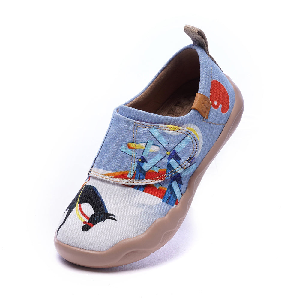 -El Hidalgo- Kids Art Painted Canvas Shoe