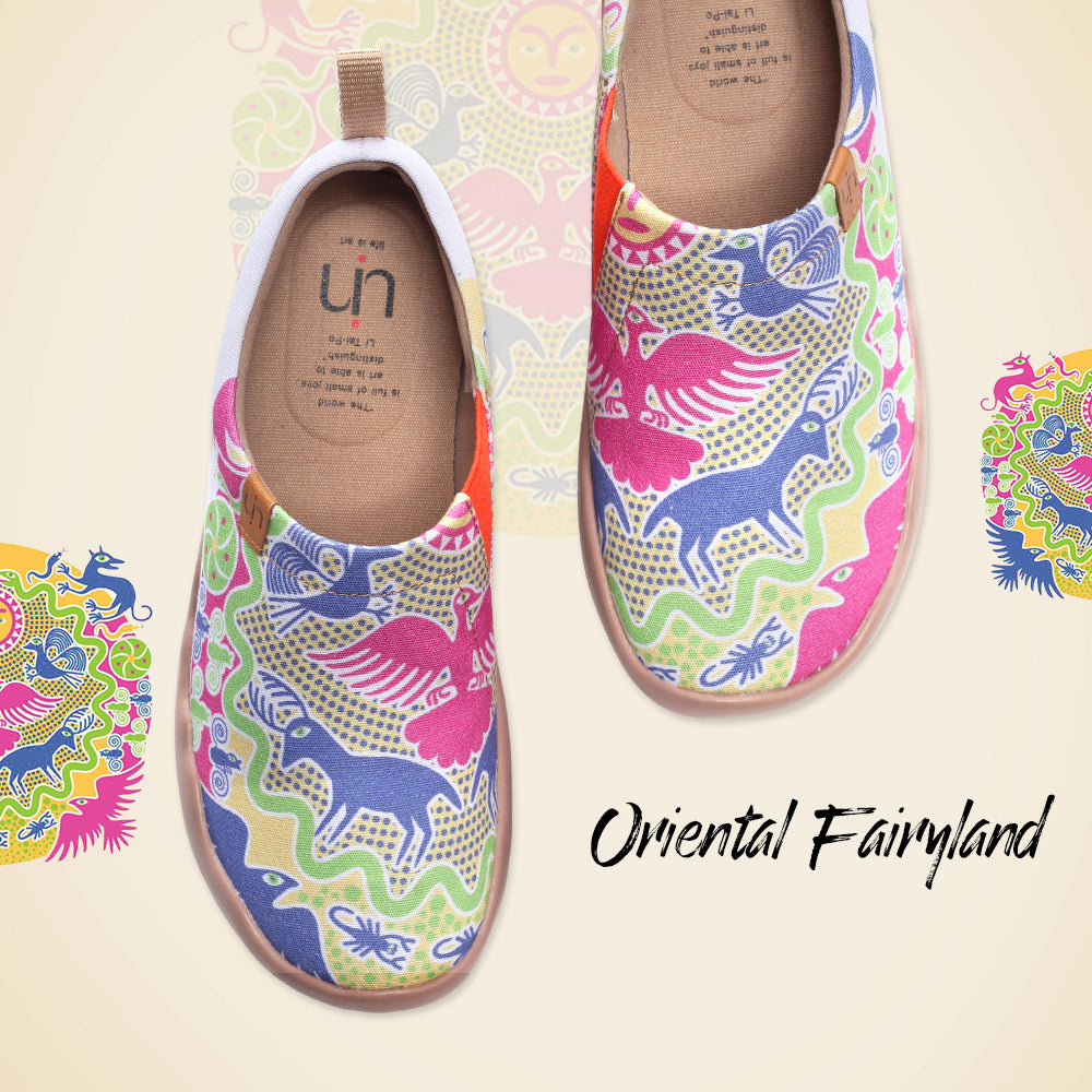 Oriental Fairyland Lady Painted Loafers