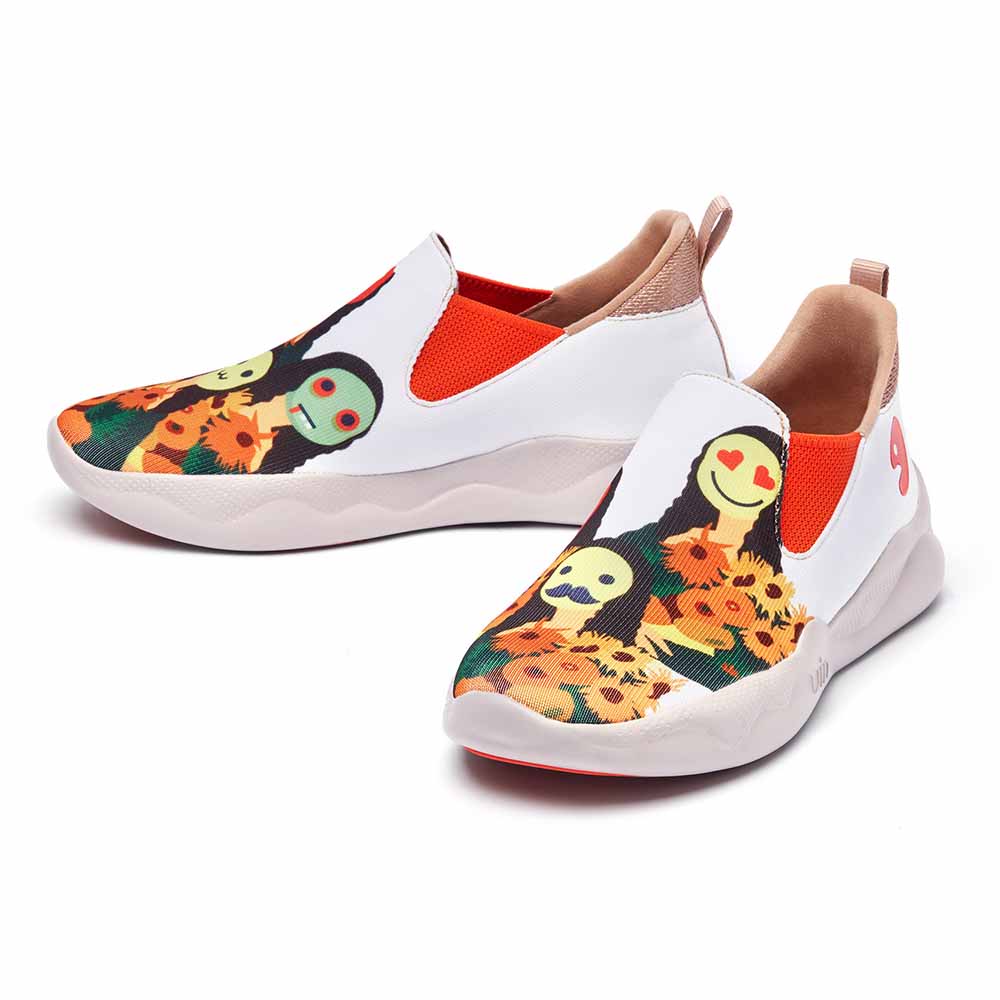 Mona Lisa with flowers UK UIN Footwear