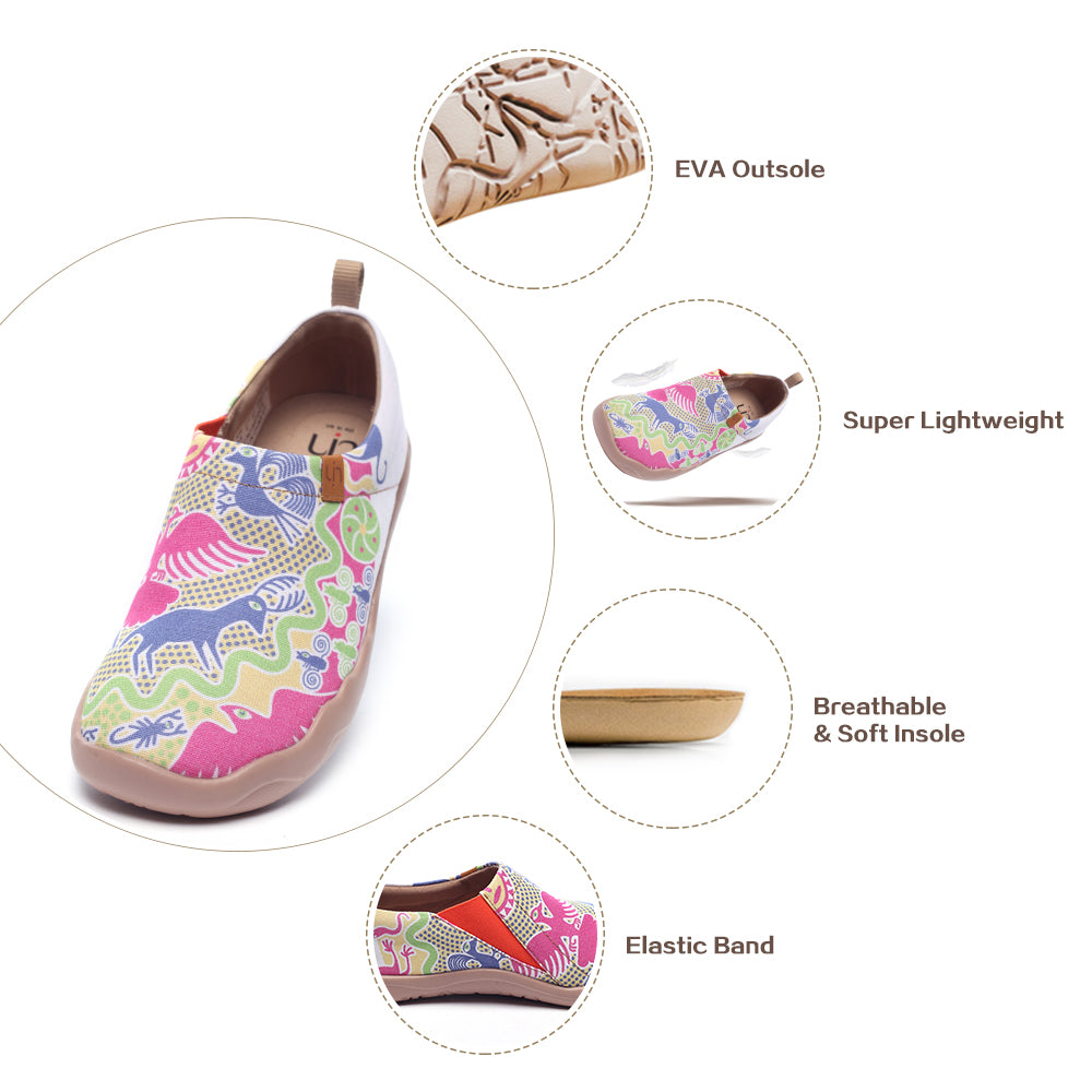 Oriental Fairyland Lady Painted Loafers