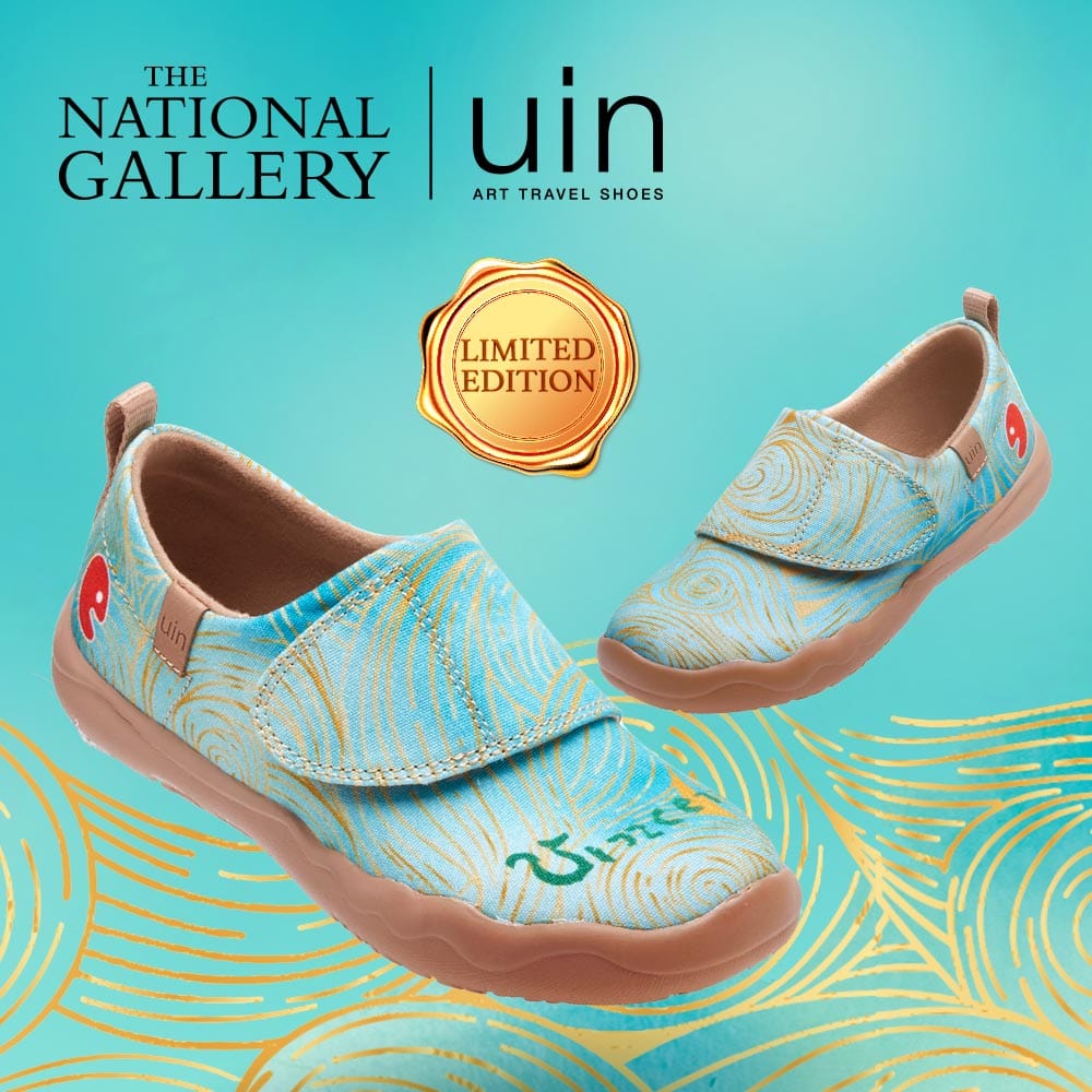 UIN Footwear Kid Van Gogh Wheatfield with Cypresses V4 Kid Canvas loafers