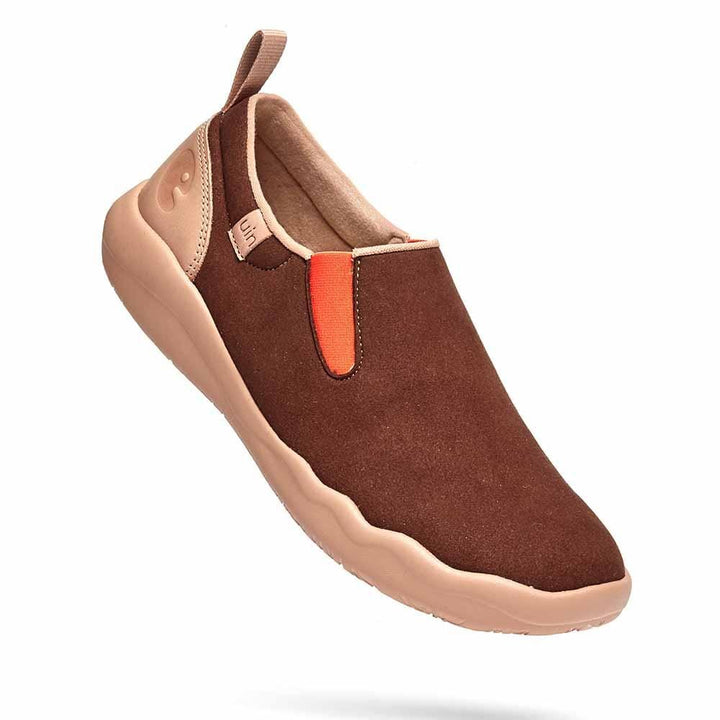 UIN Footwear Men Cuenca Brown Microfiber Suede Men Canvas loafers
