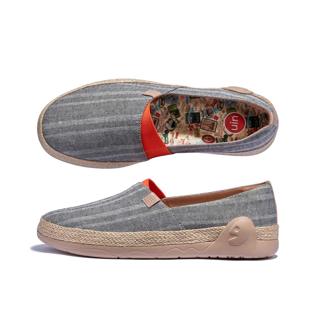 UIN Footwear Men Galaxy Grey Marbella I Men Canvas loafers