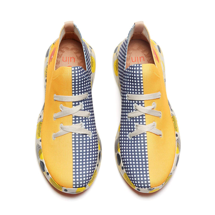 UIN Footwear Men Grey & Yellow Mijas Men Canvas loafers