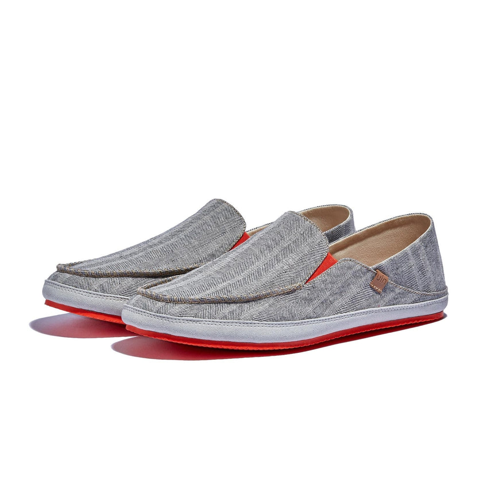 UIN Footwear Men Light Grey Formentera II Men Canvas loafers