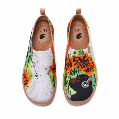 UIN Footwear Men Music is My World Canvas loafers