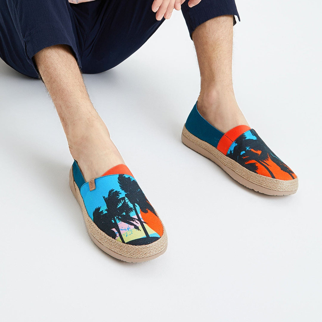 UIN Footwear Men Sunset Palm Marbella I Men Canvas loafers