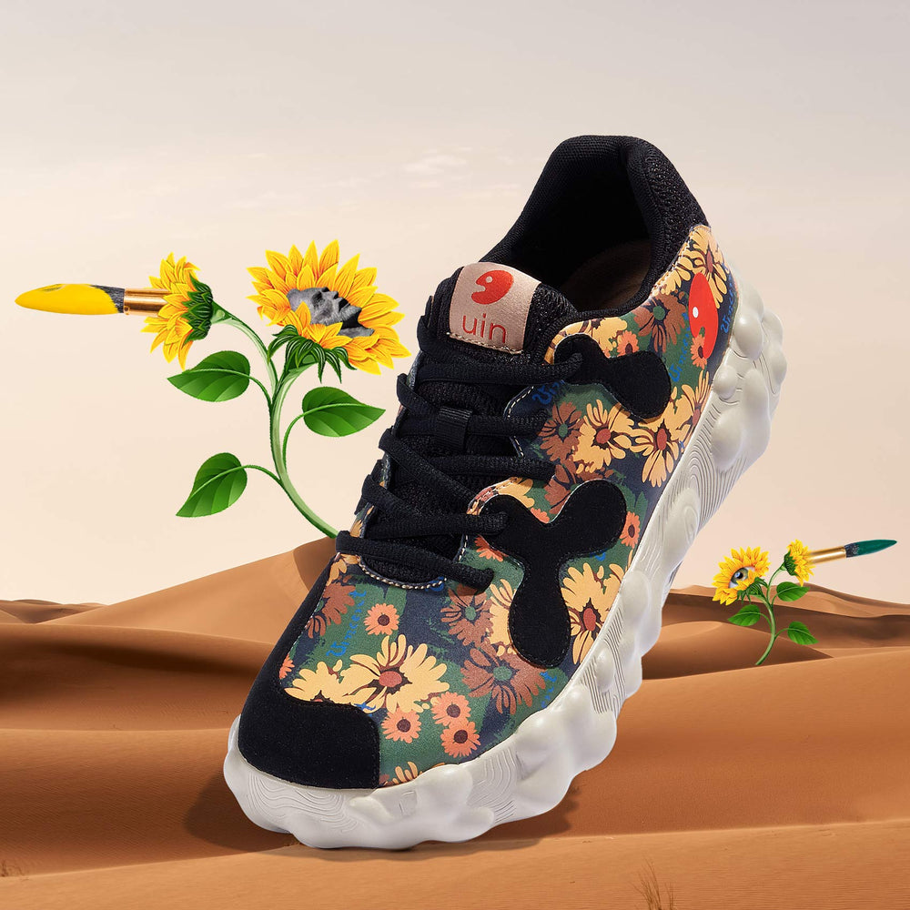 UIN Footwear Men Van Gogh Sunflowers Figueras I Men Canvas loafers