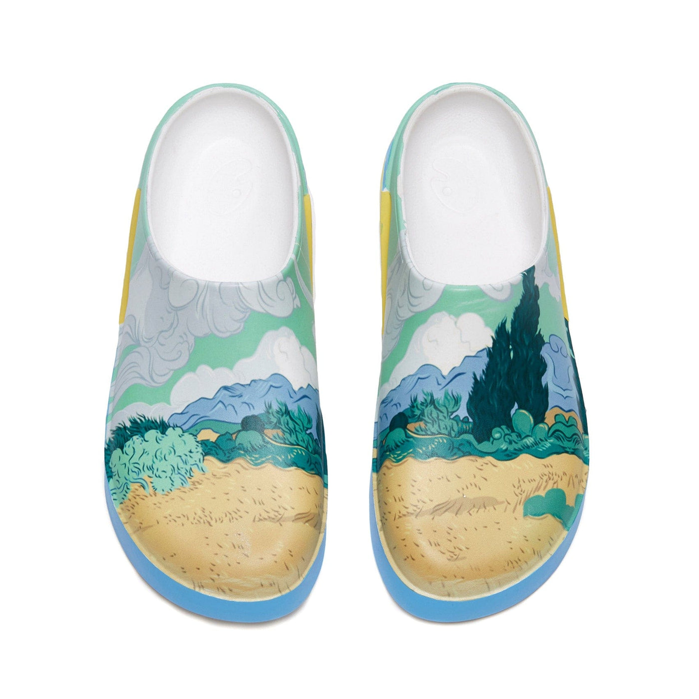 UIN Footwear Men Van Gogh Wheatfield with Cypresses Tenerife Men Canvas loafers