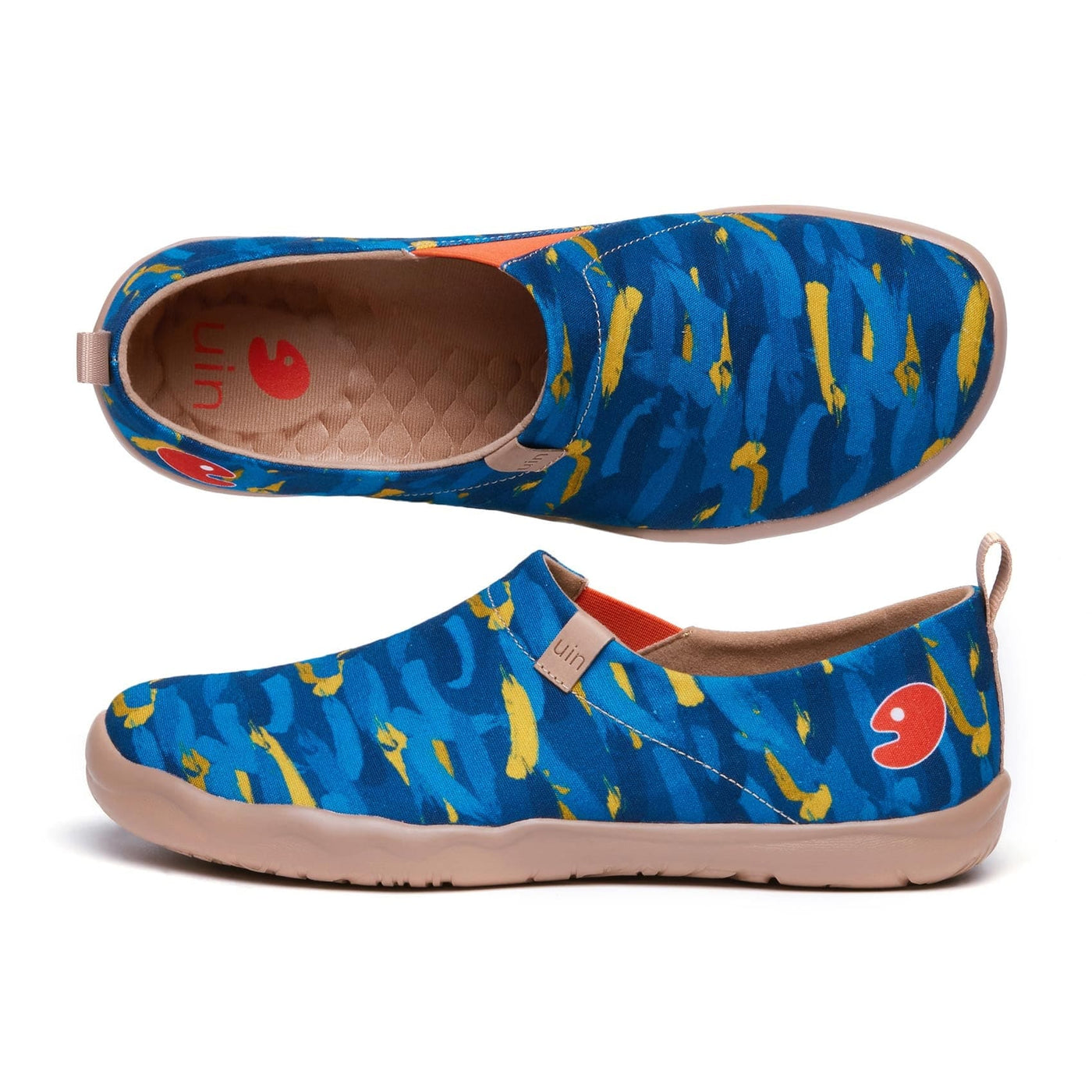 UIN Footwear Men Van Gogh Wheatfield with Cypresses V1 Men Canvas loafers