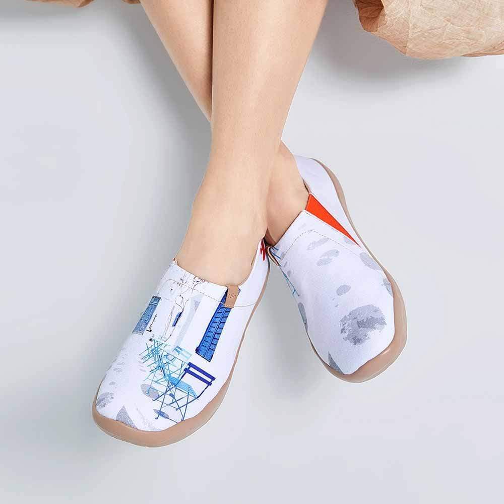 UIN Footwear Women Blue Silence Canvas loafers