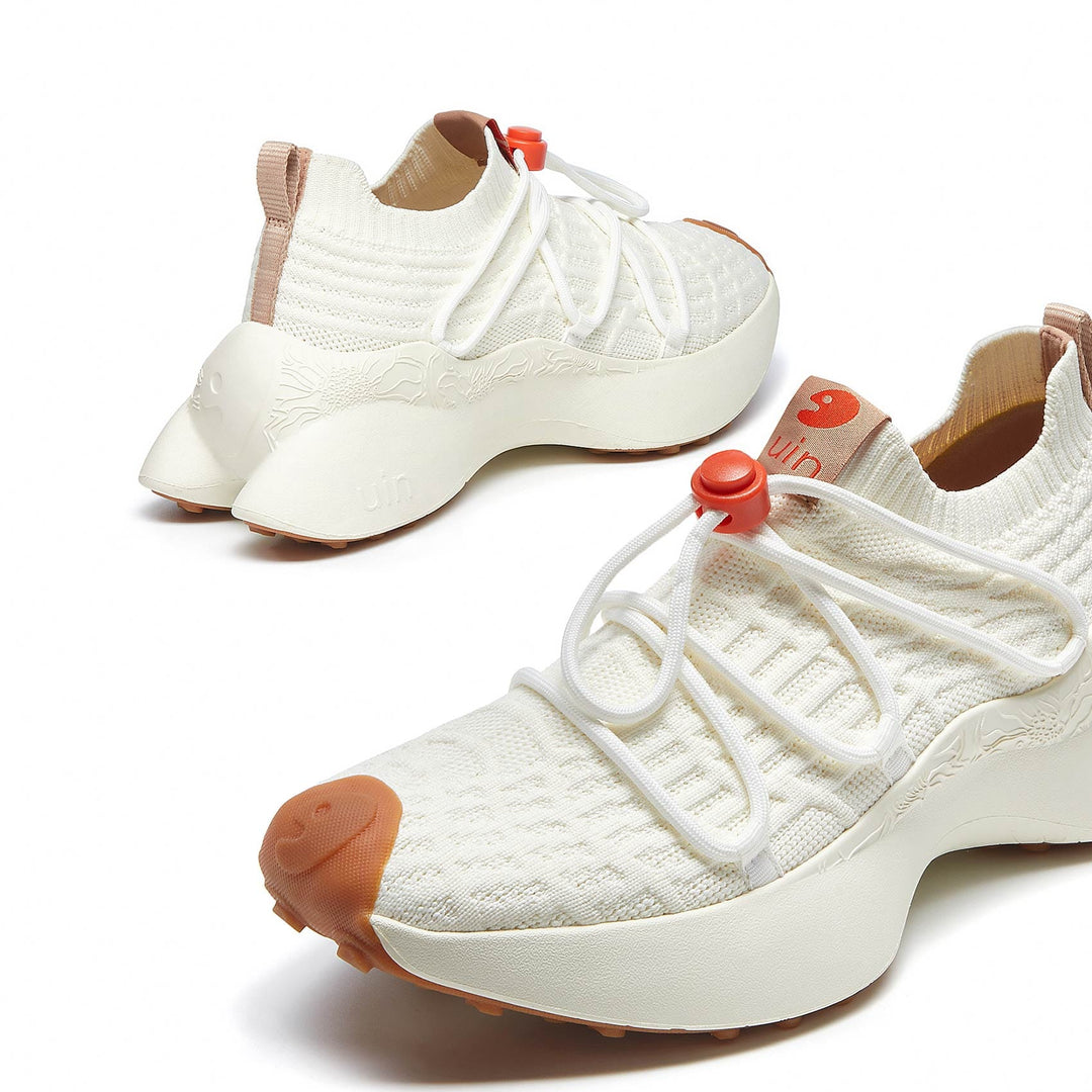 UIN Footwear Women Bright White Lleida IV Women Canvas loafers