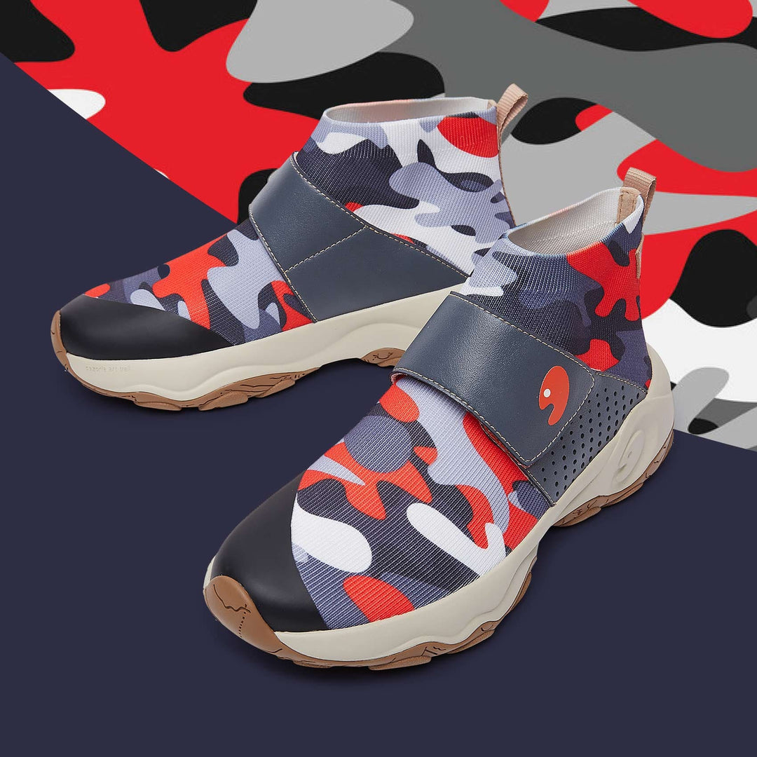 UIN Footwear Women Crack-Red & Grey Cazorla II Women Canvas loafers