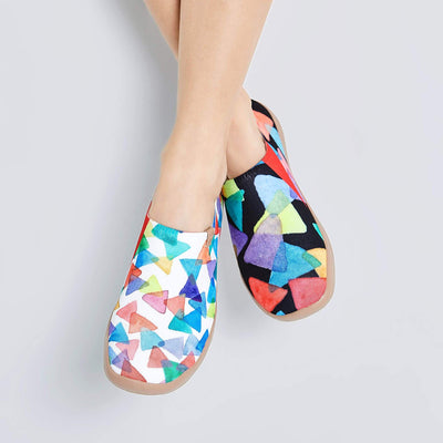 UIN Footwear Women Cubic Sugar Canvas loafers