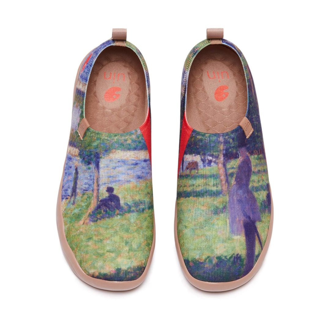 UIN Footwear Women Georges Seurat Study for 'La Grande JatteWomen Canvas loafers