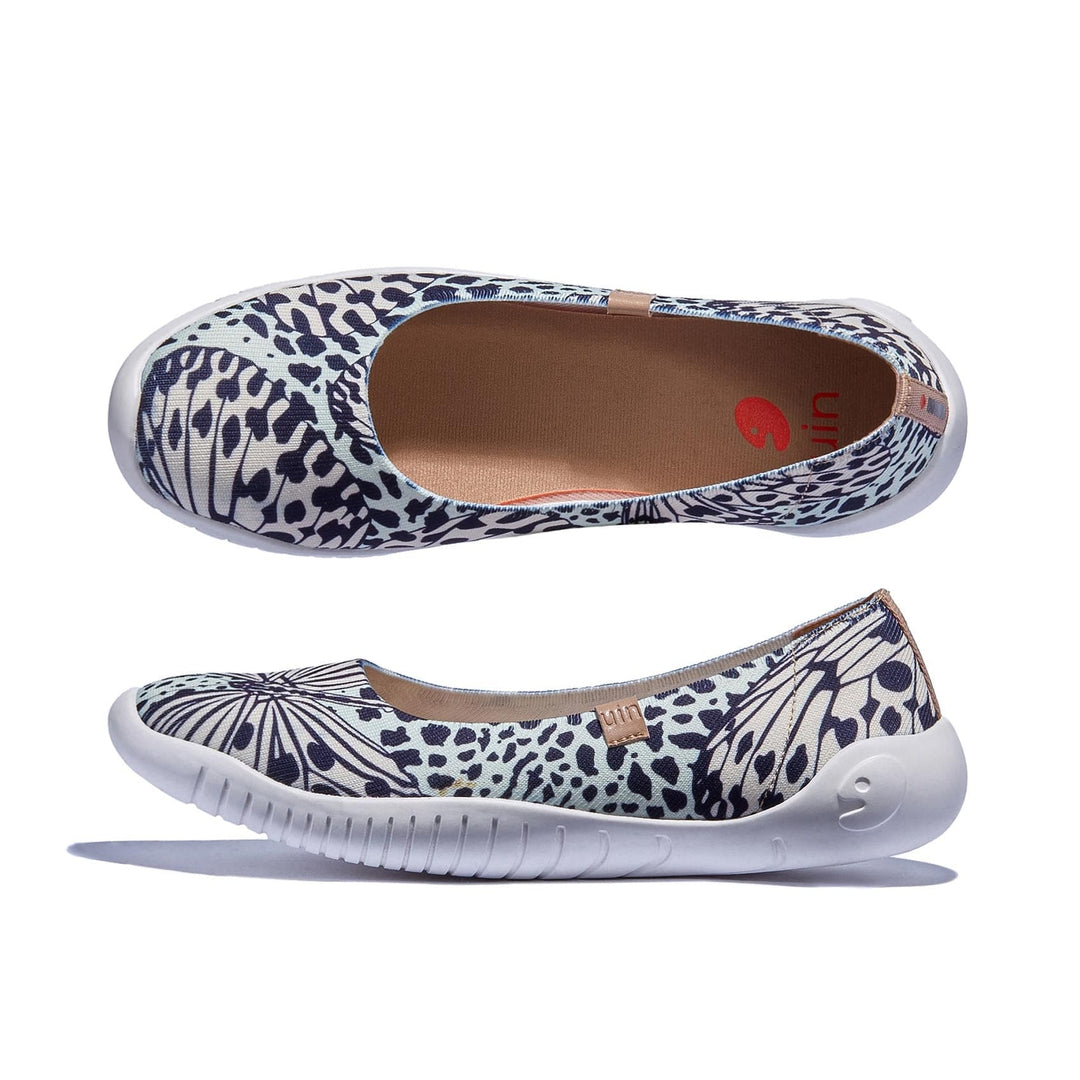 UIN Footwear Women Leopard Butterfly Menorca III Women Canvas loafers