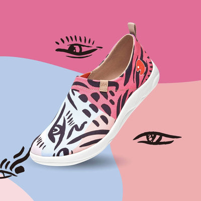 UIN Footwear Women Leopard's Eyes Toledo III Canvas loafers