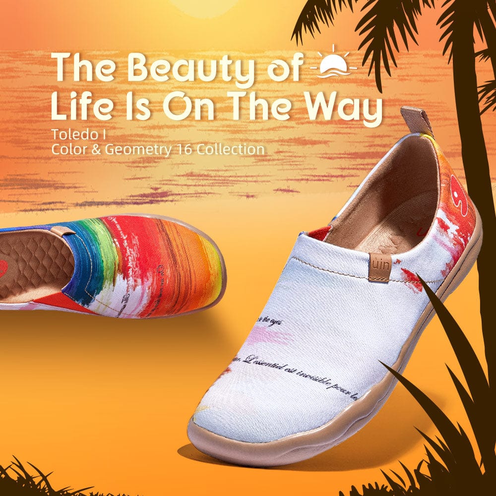 UIN Footwear Women Meet the Rainbow Toledo I Women Canvas loafers