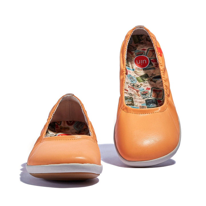 UIN Footwear Women Mock Orange Illetes IV Women Canvas loafers
