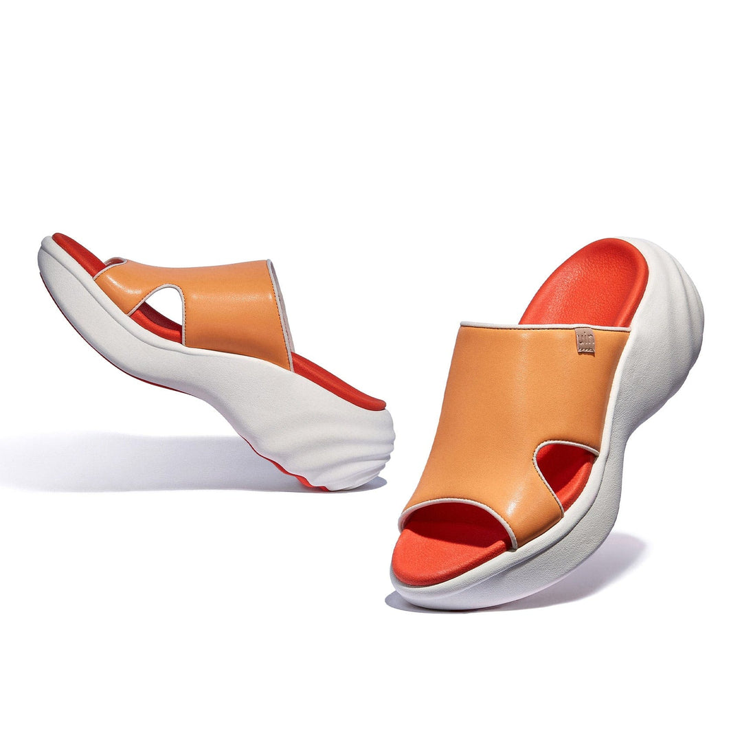 UIN Footwear Women Mock Orange Sitges III Women Canvas loafers