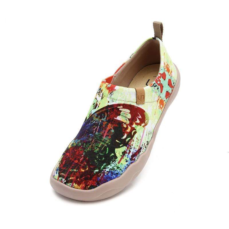 UIN Footwear Women Mottled Butterfly Canvas loafers