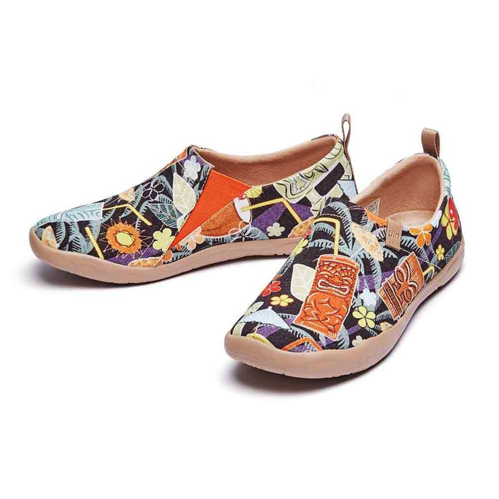 UIN Footwear Women Noon Tea In Jungle Canvas loafers