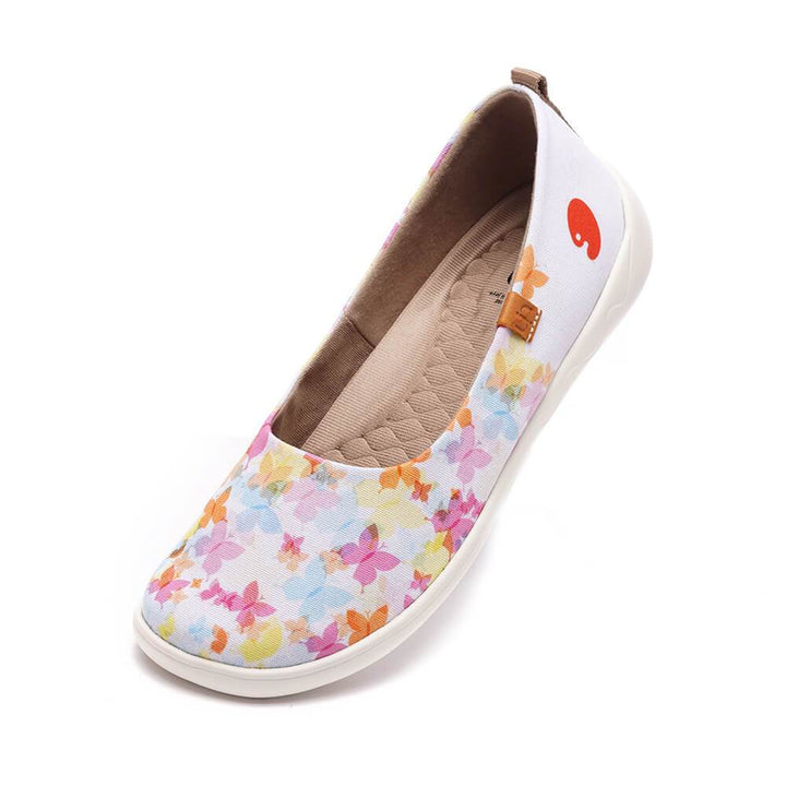UIN Footwear Women Painted Butterflies Canvas loafers