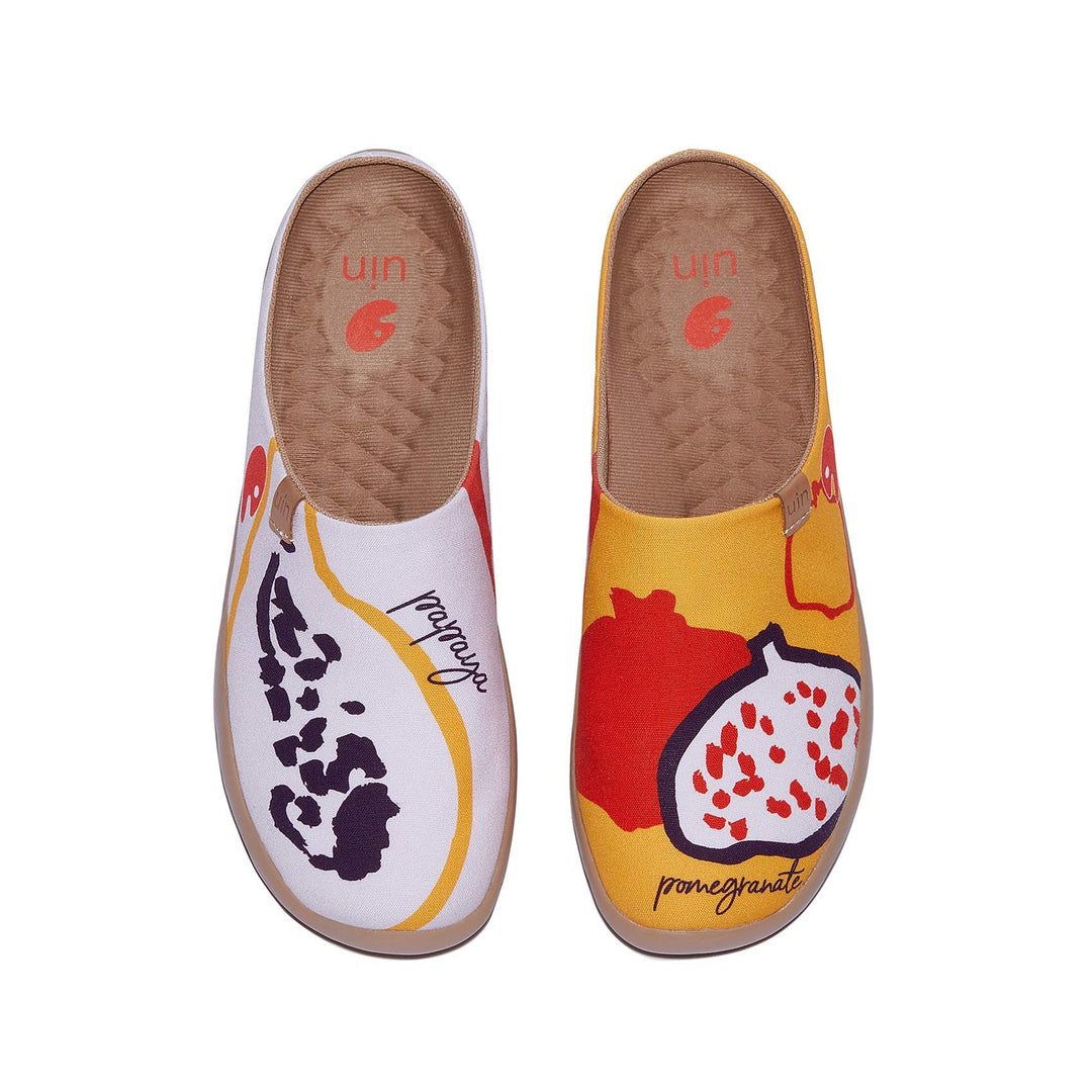 UIN Footwear Women Pomegranate & Papaya Malaga Women Canvas loafers