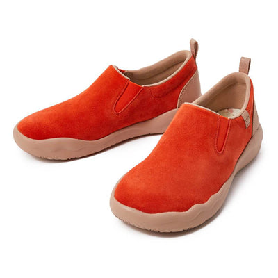 UIN Footwear Women (Pre-sale) Cuenca Red Cow Suede Women Canvas loafers