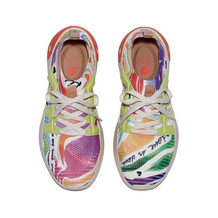 UIN Footwear Women Rainbow Feathers Salamanca I Women Canvas loafers