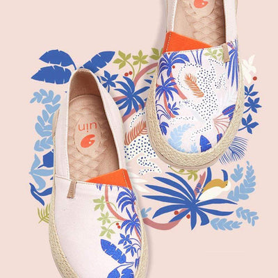 UIN Footwear Women Summer Blue Marbella Canvas loafers