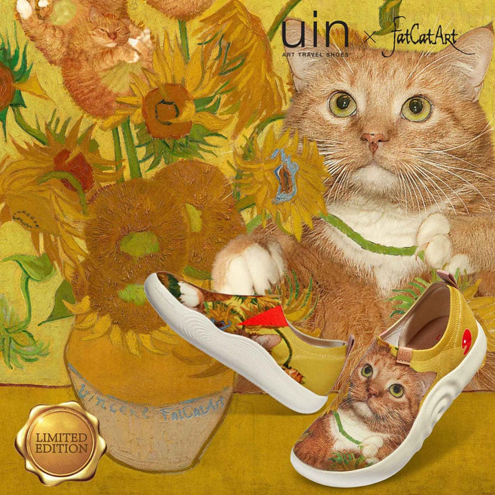 UIN Footwear Women Sunflowers and Cat 3 Toledo X Women Canvas loafers