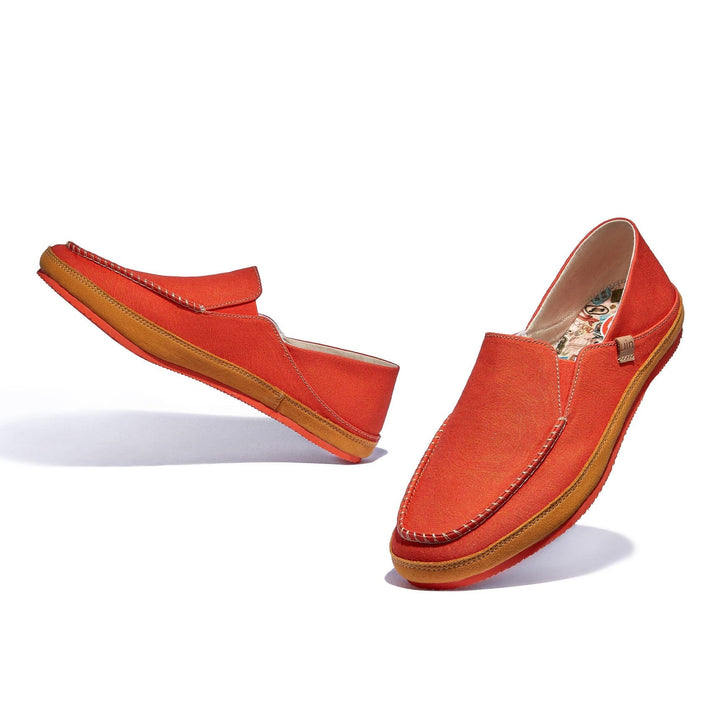 UIN Footwear Women Sunset Red Formentera II Women Canvas loafers