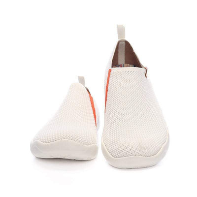 UIN Footwear Women Toledo-U KNIT White Canvas loafers