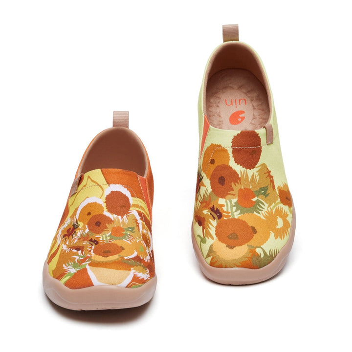 UIN Footwear Women Van Gogh Sunflowers V3 Women Canvas loafers