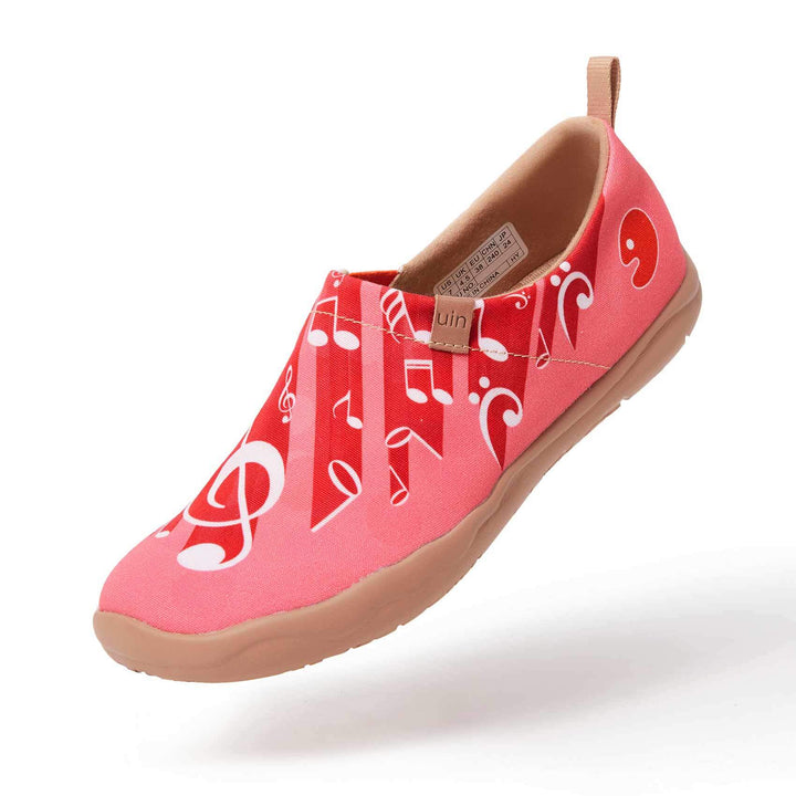 UIN Footwear Women Wavy Note Canvas loafers